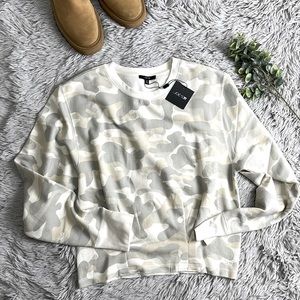 Joe's Jeans Camouflage Sweatshirt - Cream and Gray